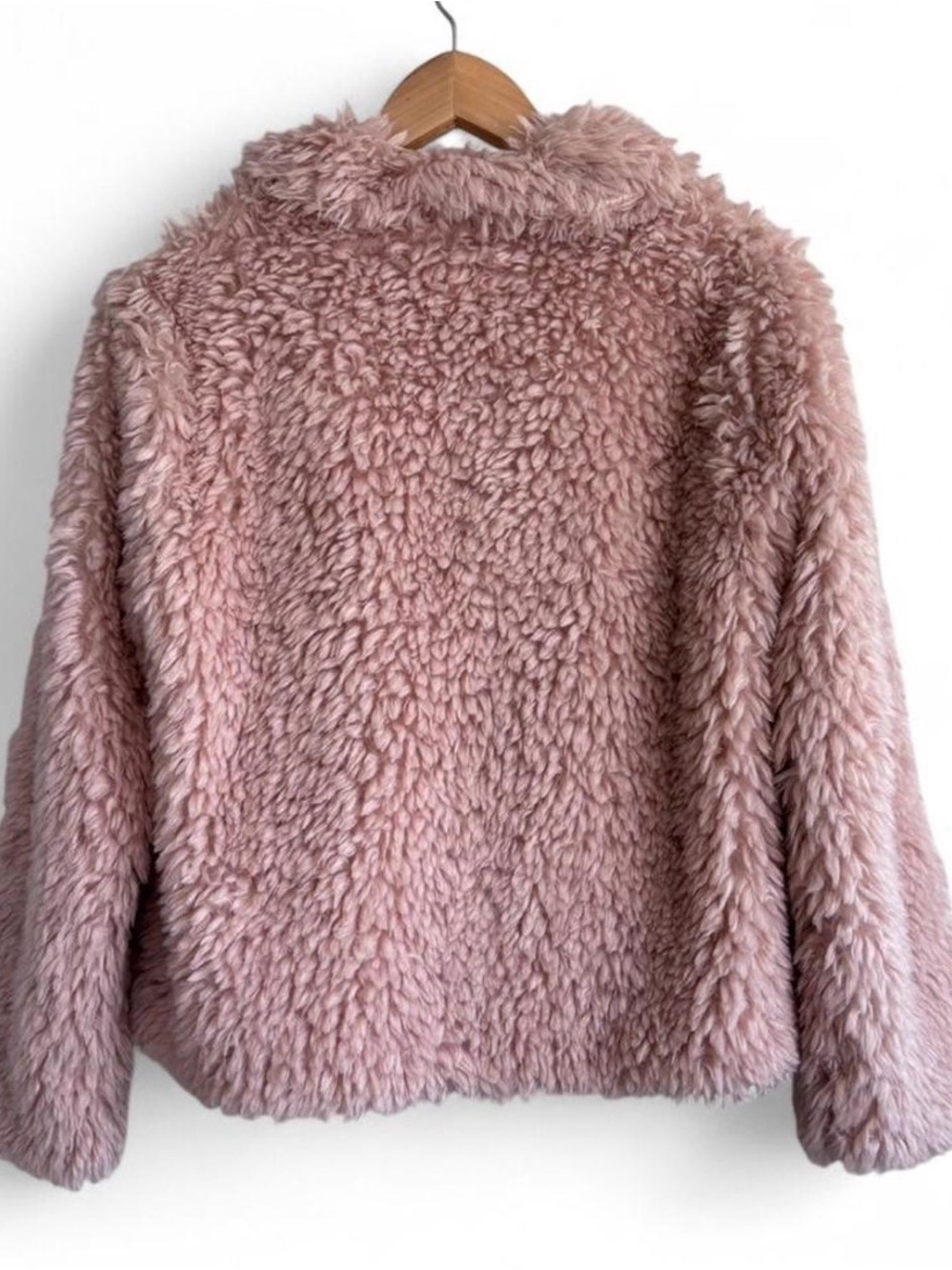 Dylan Los Angeles Pink Faux Fur Teddy Coat/Jacket Coquette Glam Size S - Picture 4 of 8